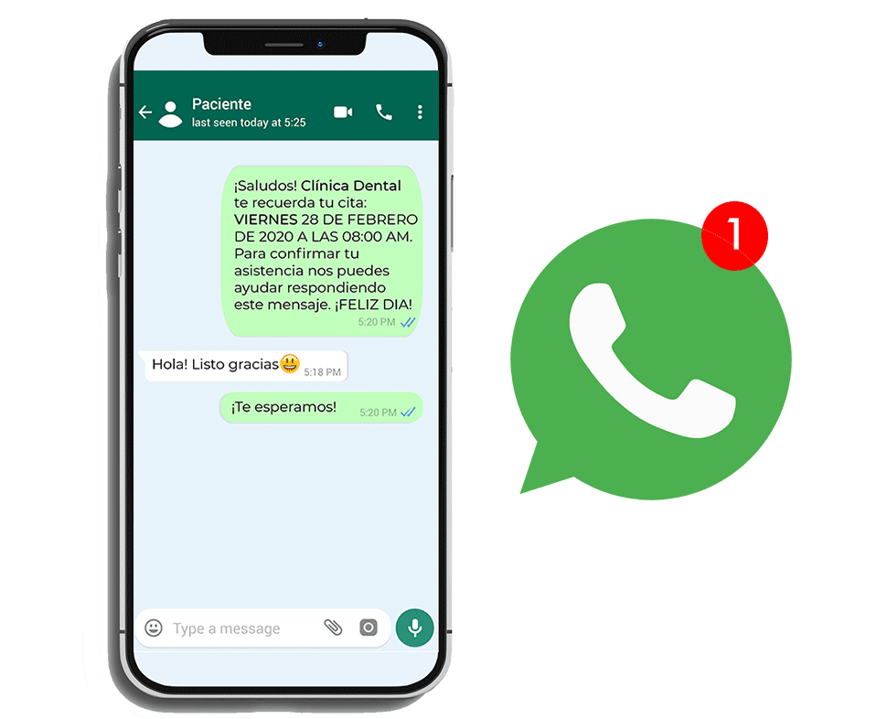 notificaciones por whatsapp de citas